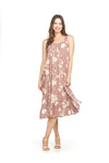 MAUVE TIERED FLORAL DRESS