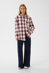 SAMEA BLOUSE TAWNY PORT CHECK