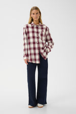 SAMEA BLOUSE TAWNY PORT CHECK