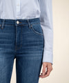 KELSEY HIGH RISE FAB AB ANKLE FLARE ROYAL WASH