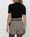 MOCK NECK KNIT SHORT SLEEVE TOP