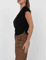 JORDAN SIDE RUCHED SWEATER TOP