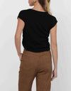 JORDAN SIDE RUCHED SWEATER TOP