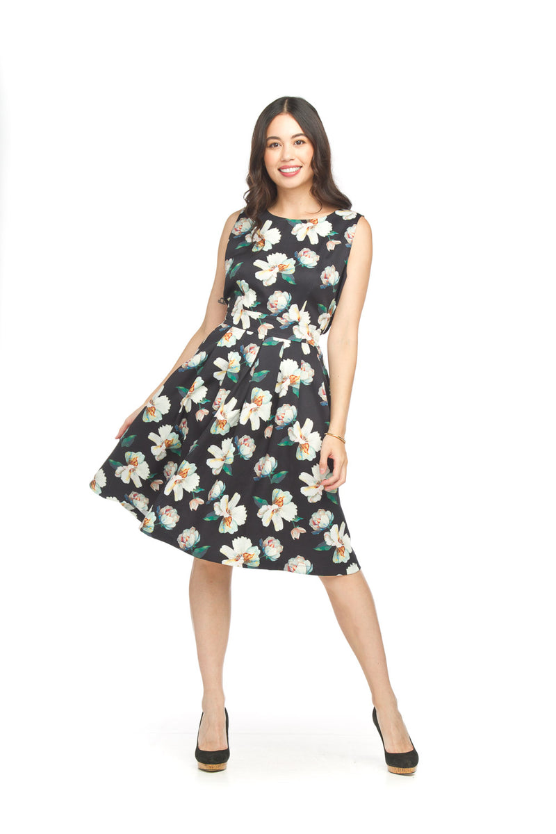 FLORAL PLEATED DRESS