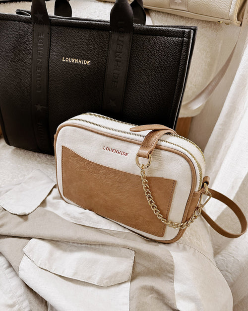 JOLENE WOVEN CROSSBODY CAMEL