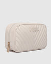 LACEY QUILTED MAKEUP BAG VANILLA