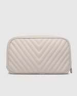 LACEY QUILTED MAKEUP BAG VANILLA