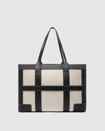 TOORAK CANVAS TOTE BAG BLACK NATURAL