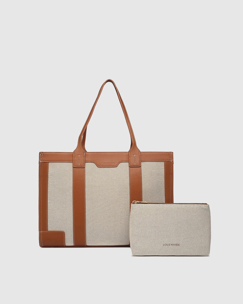 TOORAK CANVAS TOTE BAG TAN NATURAL