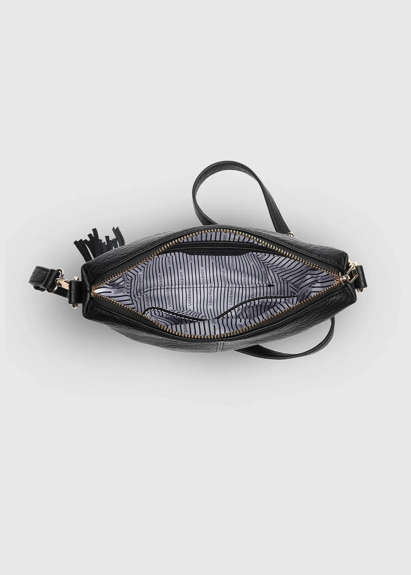 KASEY TEXTURIZED CROSSBODY BLACK