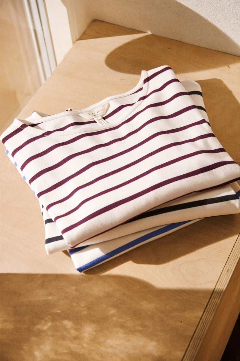 NELA TAWNY PORT STRIPE TOP