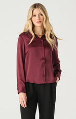 FLOWY SATIN BLOUSE