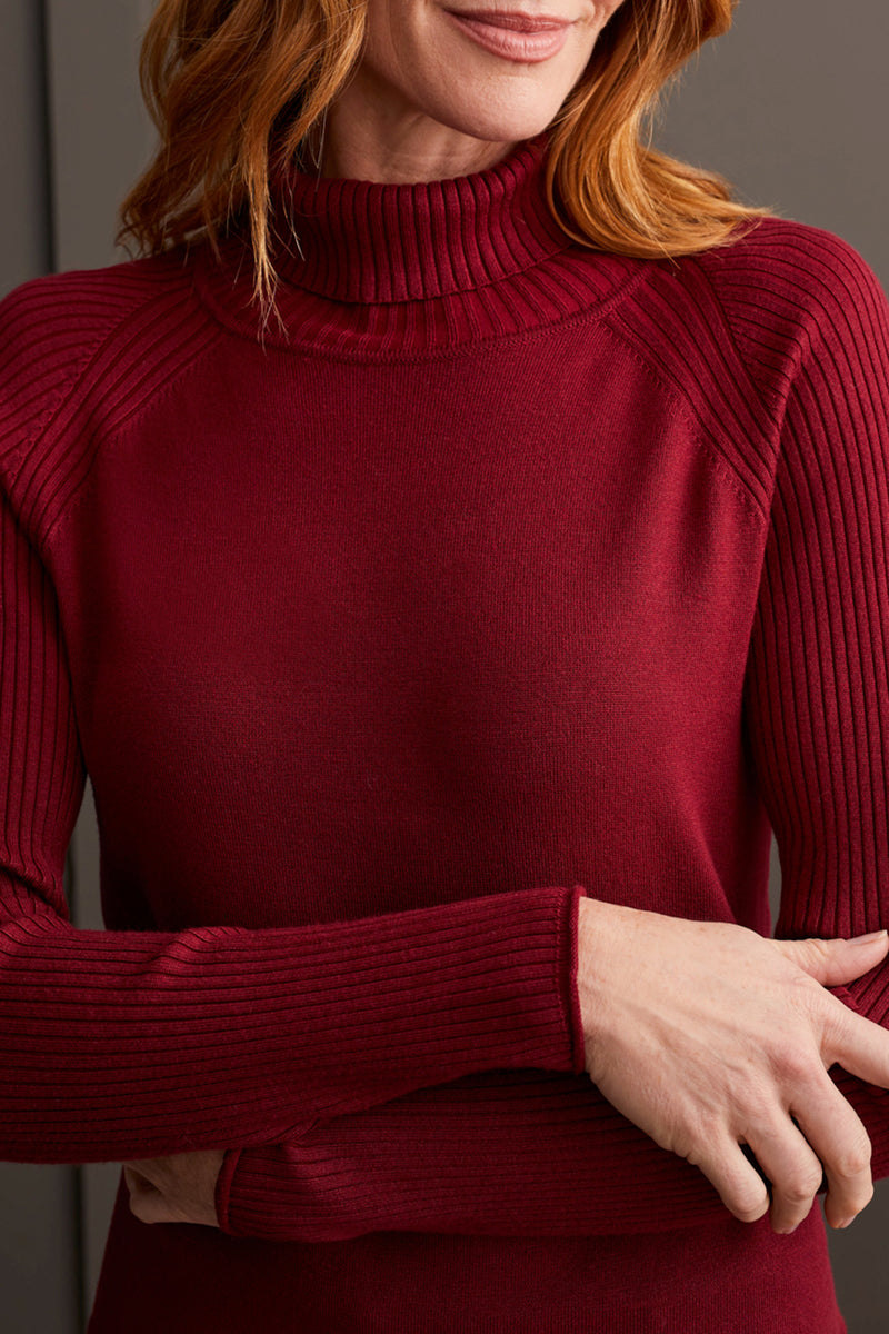 TURTLE NECK SWEATER BORDEAUX