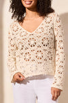 BELL SLEEVE CROCHET SWEATER