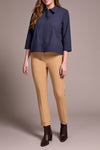 3/4 SLEEVE BUTTON FRONT SHIRT