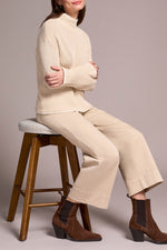 FUNNEL NECK SWEATER MOONSTONE