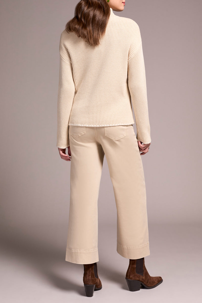 FUNNEL NECK SWEATER MOONSTONE
