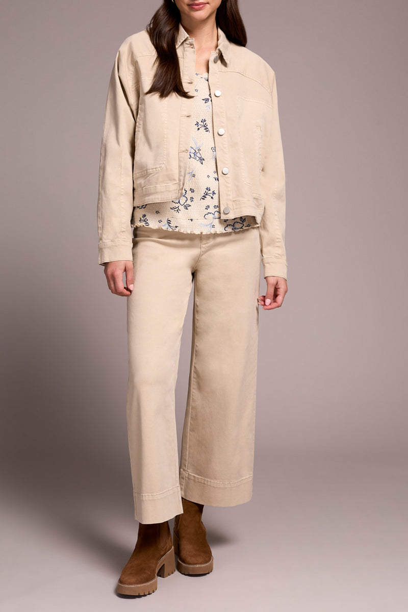 RAGLAN BUTTON FRONT JACKET SANDSTONE