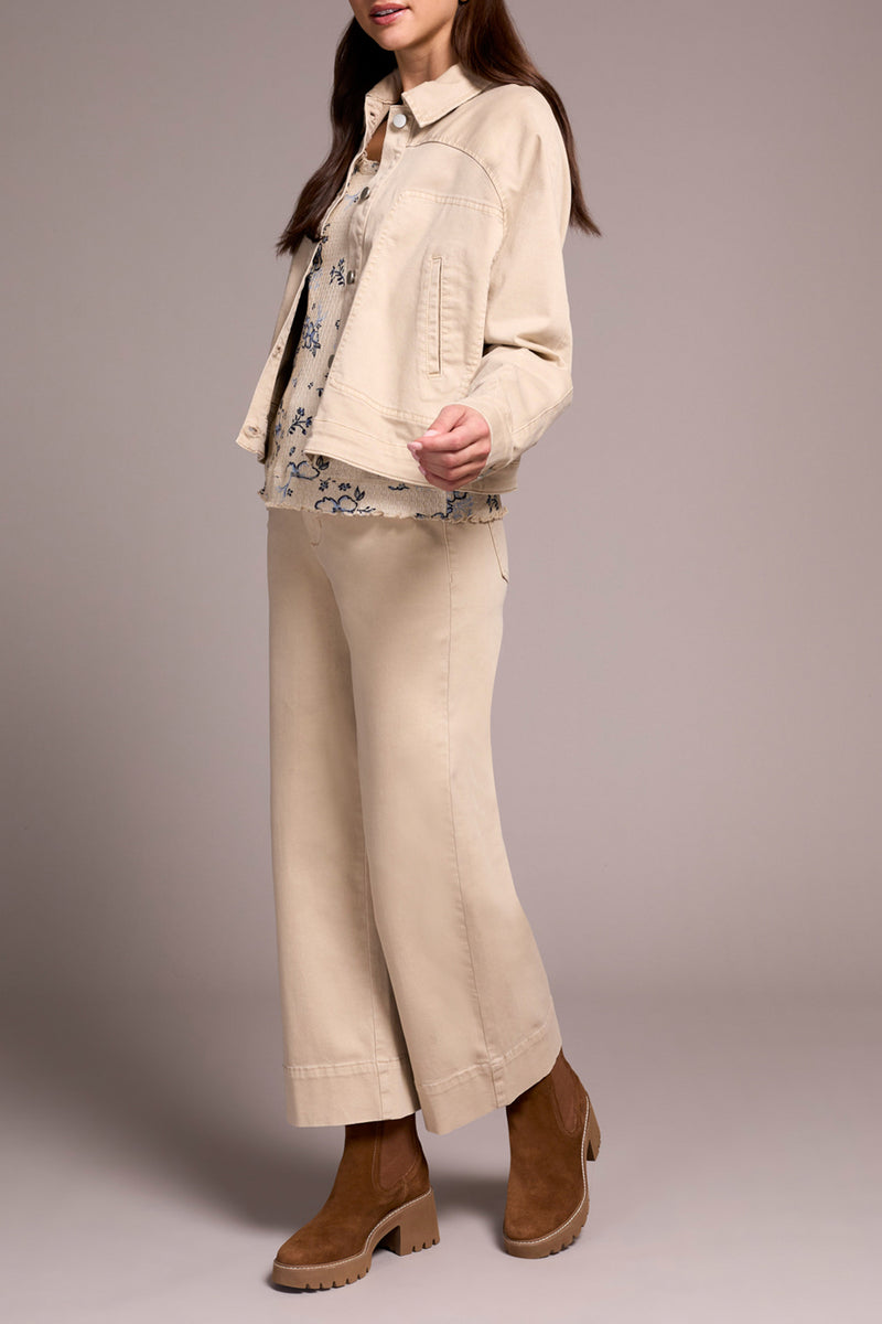 RAGLAN BUTTON FRONT JACKET SANDSTONE