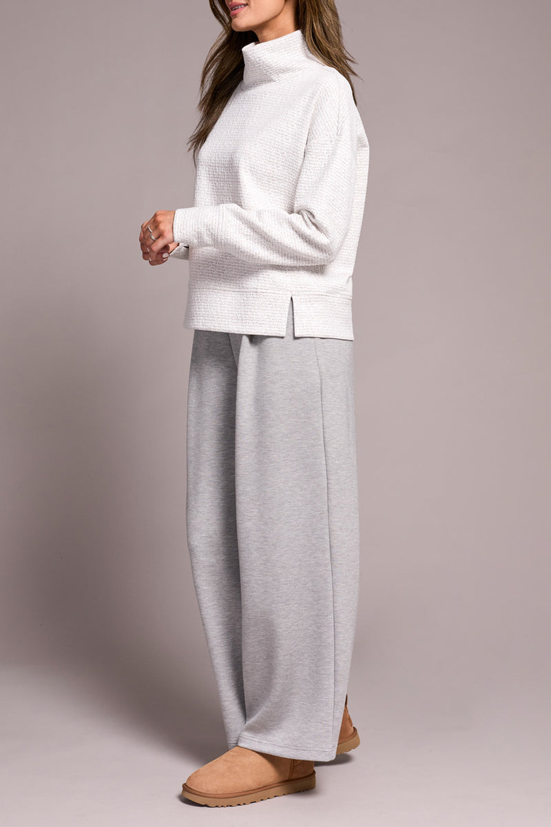 FUNNEL NECK TOP FROST GREY