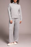 FUNNEL NECK TOP LT GREY