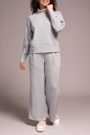 FUNNEL NECK TOP LT GREY