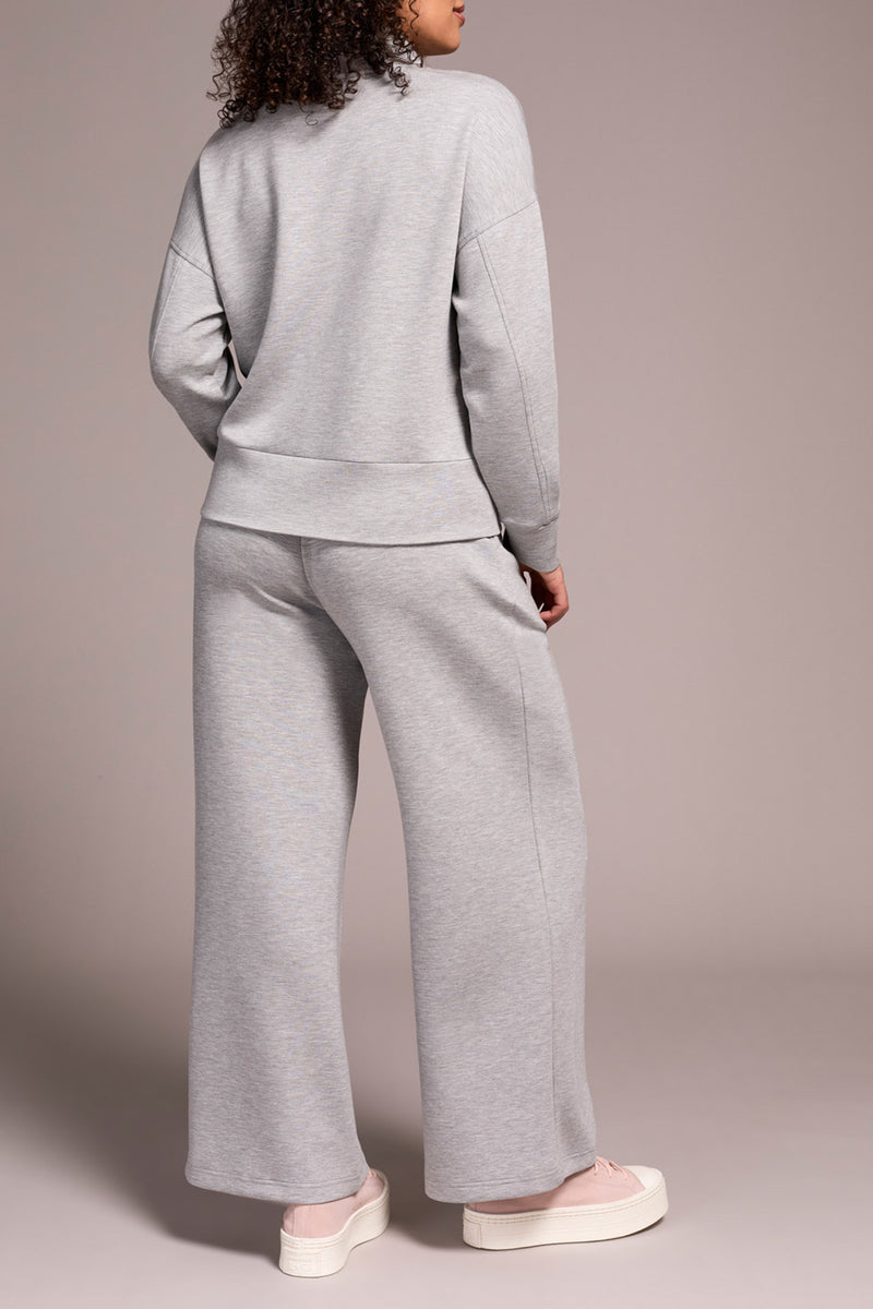 FUNNEL NECK TOP LT GREY