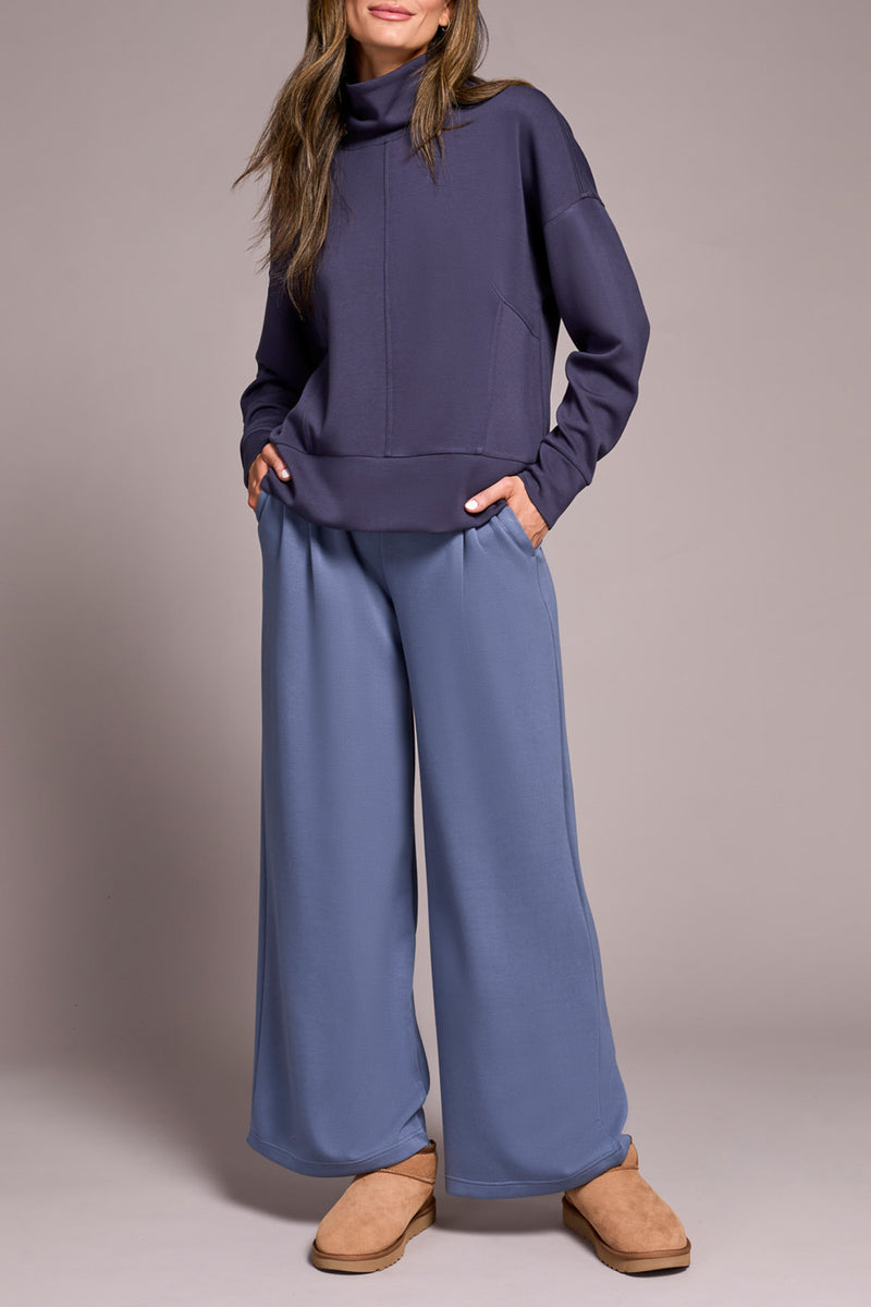FUNNEL NECK TOP SAPPHIRE