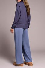 FUNNEL NECK TOP SAPPHIRE
