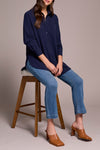 STETCH WOVEN BLOUSE NIGHTFALL