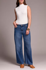 AUDREY PLEATED WIDE LEG JEAN