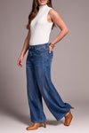 AUDREY PLEATED WIDE LEG JEAN