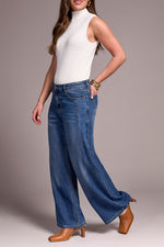 AUDREY PLEATED WIDE LEG JEAN
