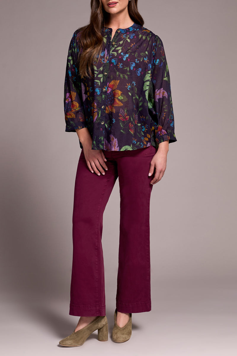 DOLMAN SLEEVE BLOUSE NIGHTFALL