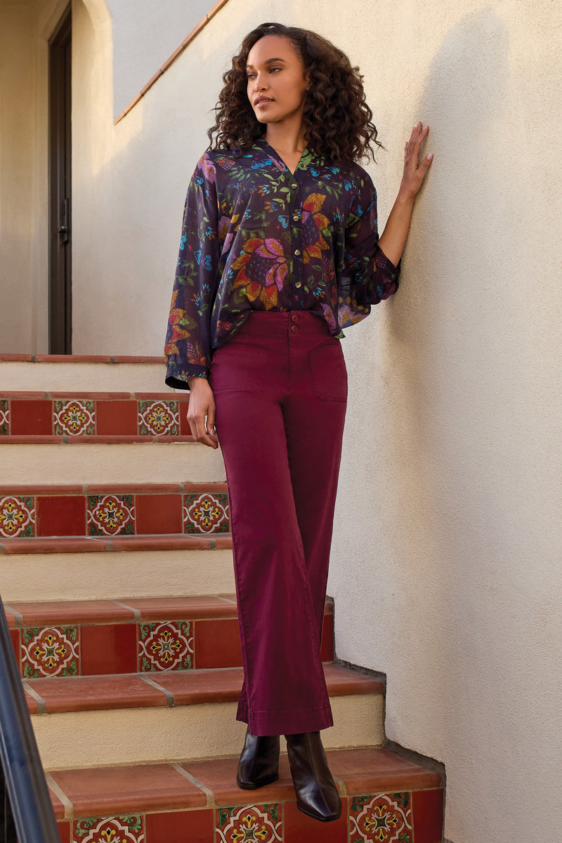 DOLMAN SLEEVE BLOUSE NIGHTFALL