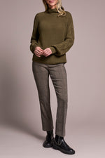 CABLE MOCK NK SWEATER IVY