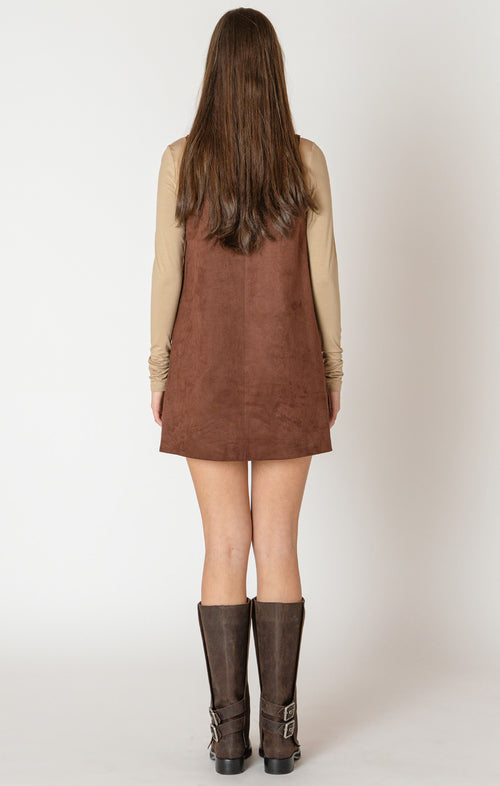 FAUX SUEDE DRESS