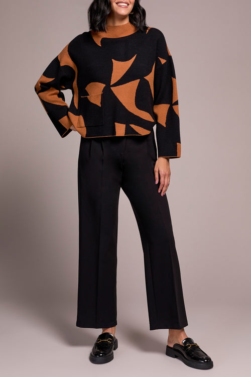 MOCK NECK SWEATER W POCKET