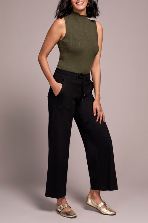PULL ON PANT DARK BLACK
