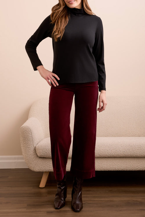BABY RIB MOCK NECK TOP