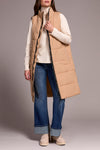 ZIP FRONT QUILTED LONG VEST