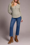 HENLEY TOP OLIVE LEAF