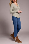 HENLEY TOP OLIVE LEAF
