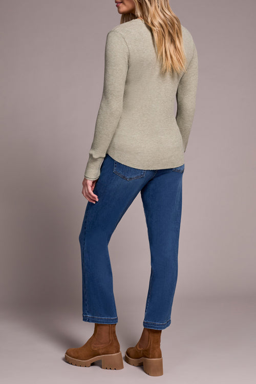 HENLEY TOP OLIVE LEAF