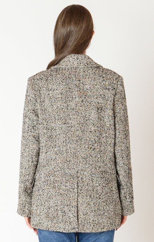 TEXTURED LONGLINE BLAZER