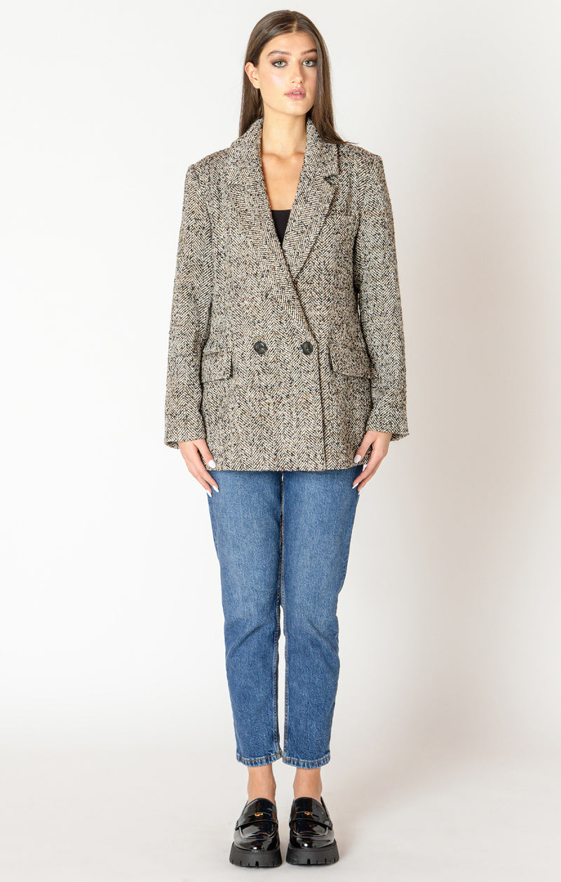 TEXTURED LONGLINE BLAZER