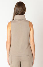 ROLLED NECK SEAMED TOP
