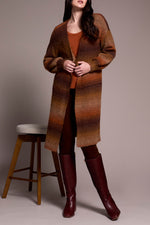LONG SWT CARDIGAN W/ PUFF SLEEVE