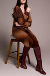 LONG SWT CARDIGAN W/ PUFF SLEEVE