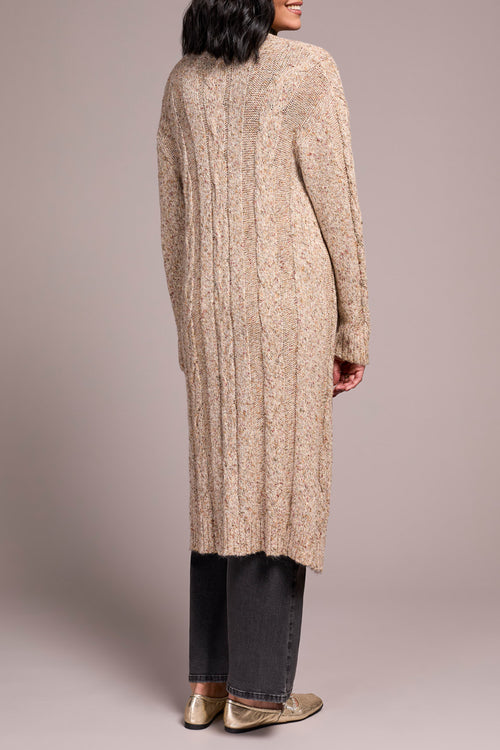 LONG SWEATER CARDIGAN OATMEAL